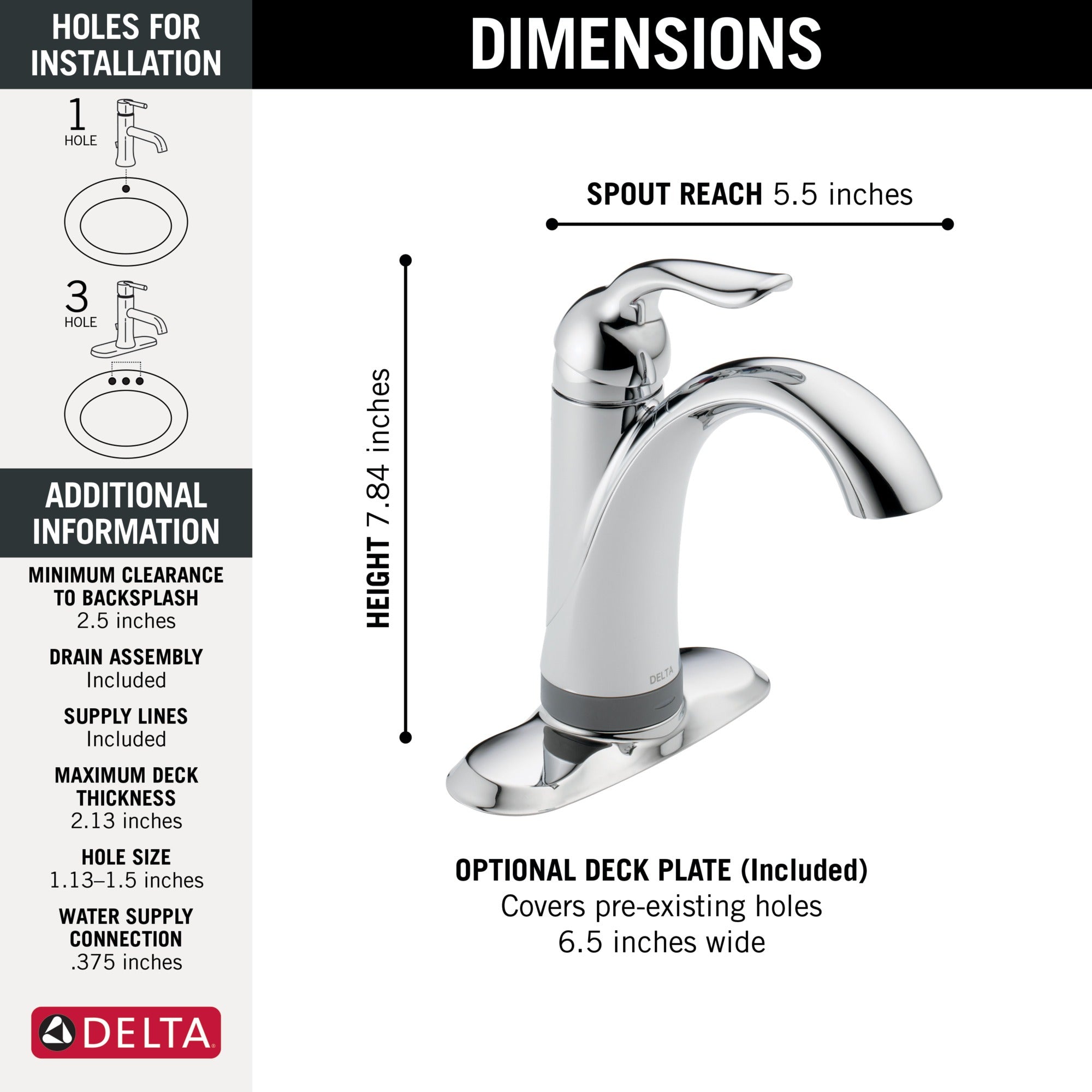 Delta Lahara® Touch2O® Bathroom Faucet with Touchless Technology