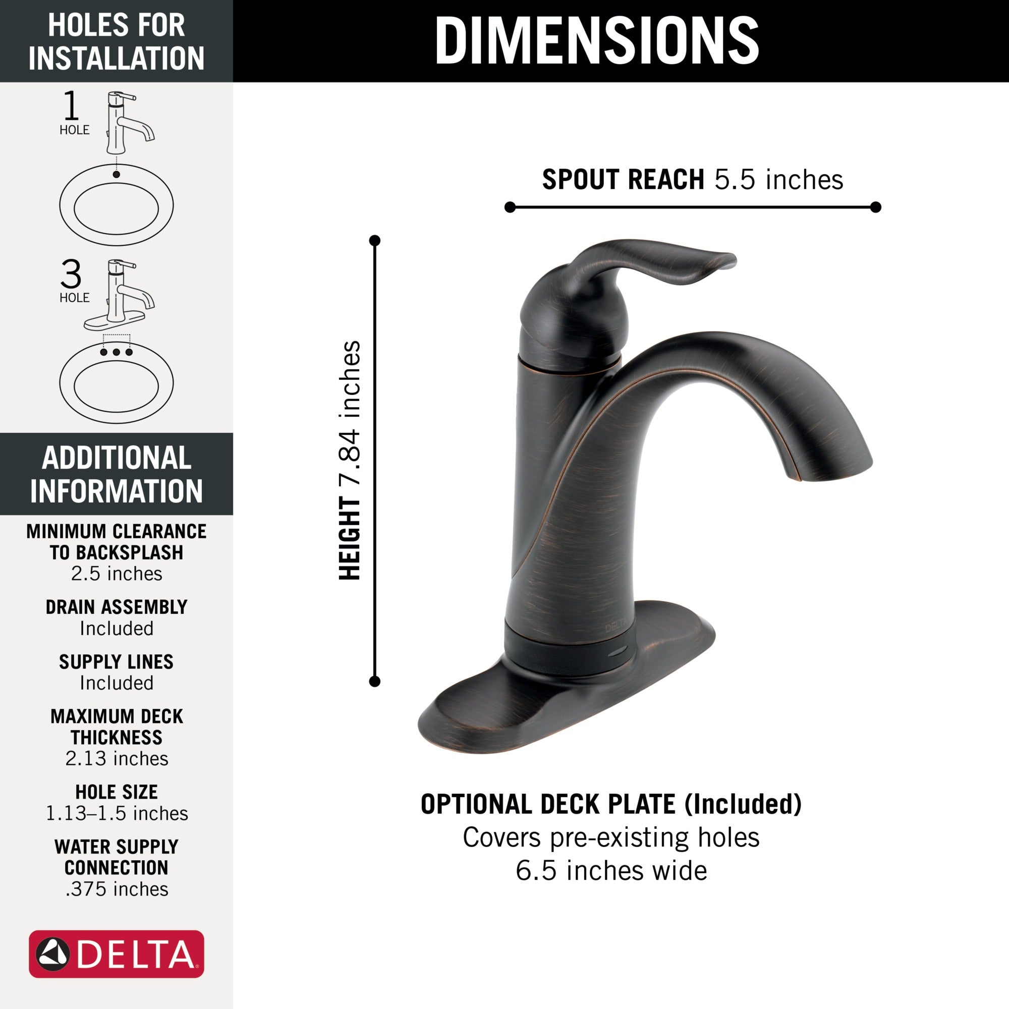 Delta Lahara® Touch2O® Bathroom Faucet with Touchless Technology