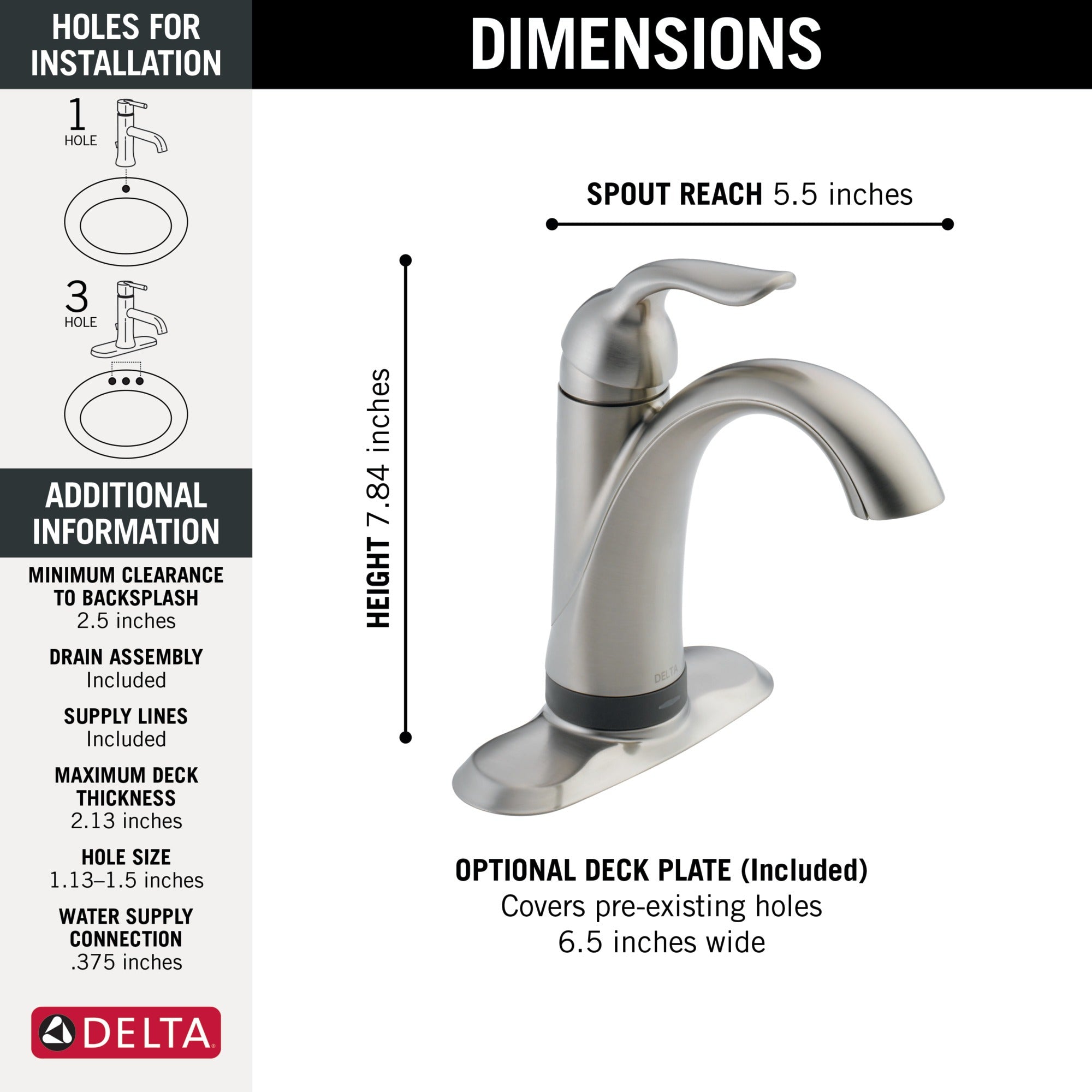 Delta Lahara® Touch2O® Bathroom Faucet with Touchless Technology