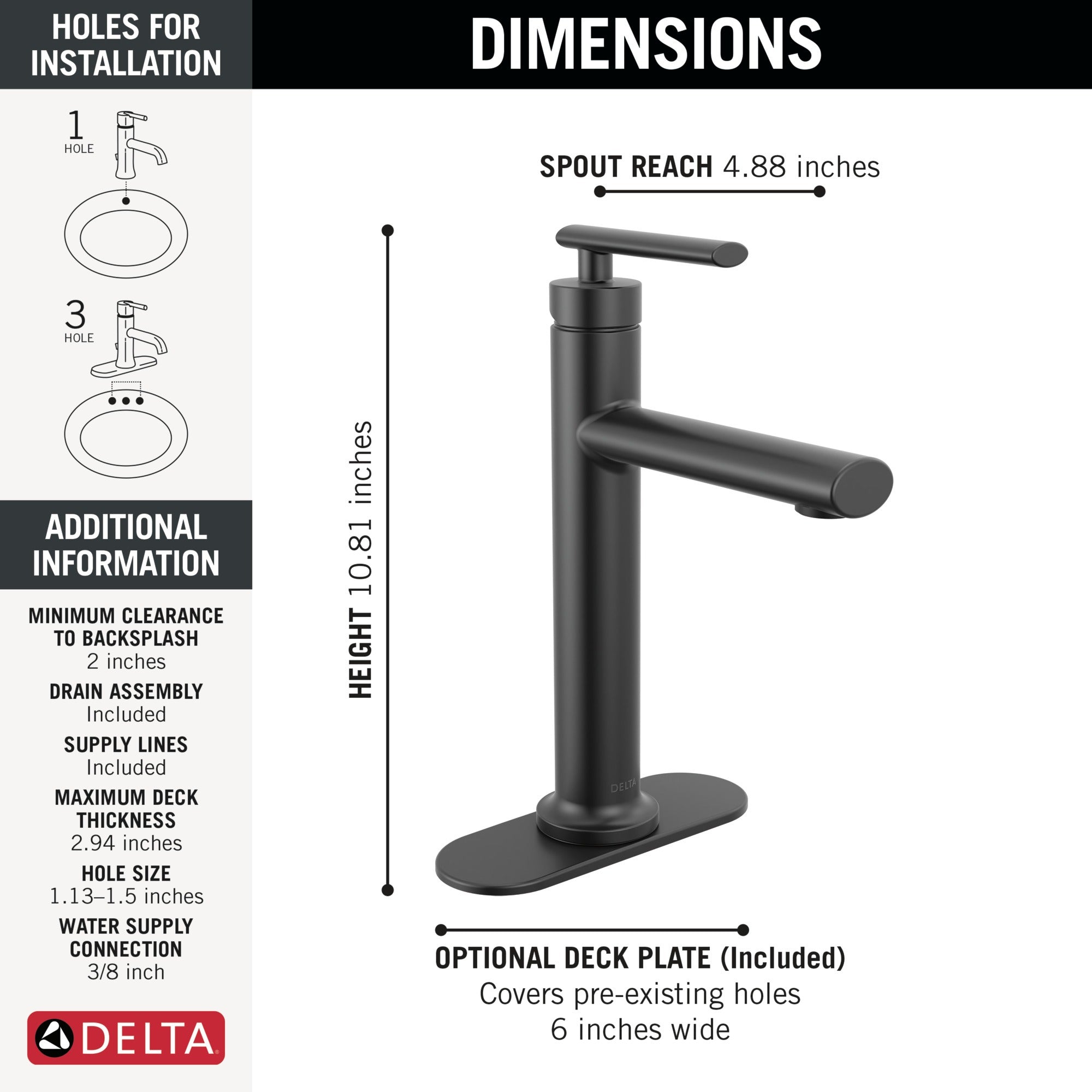 Delta Altado™ Single Handle Bathroom Faucet