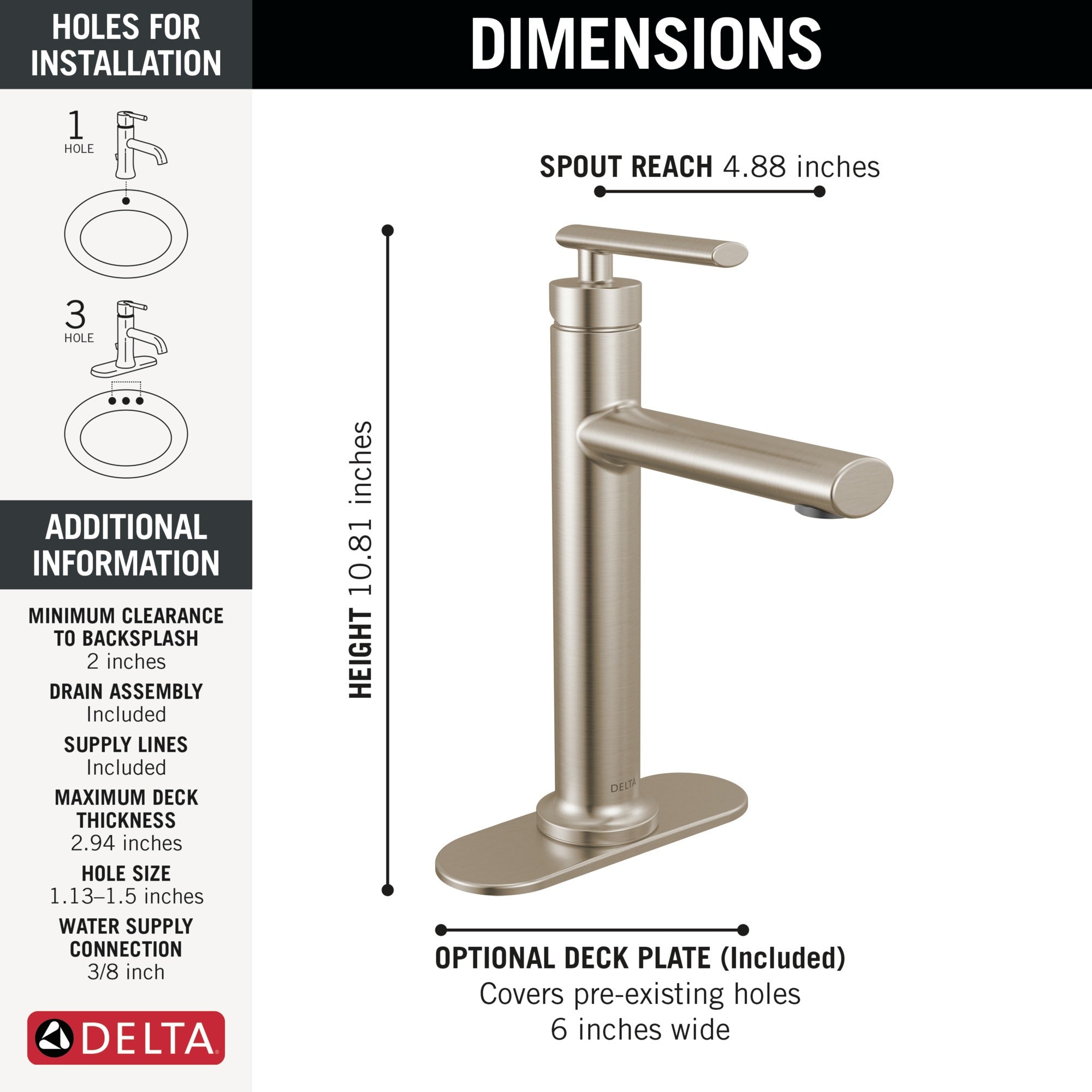 Delta Altado™ Single Handle Bathroom Faucet