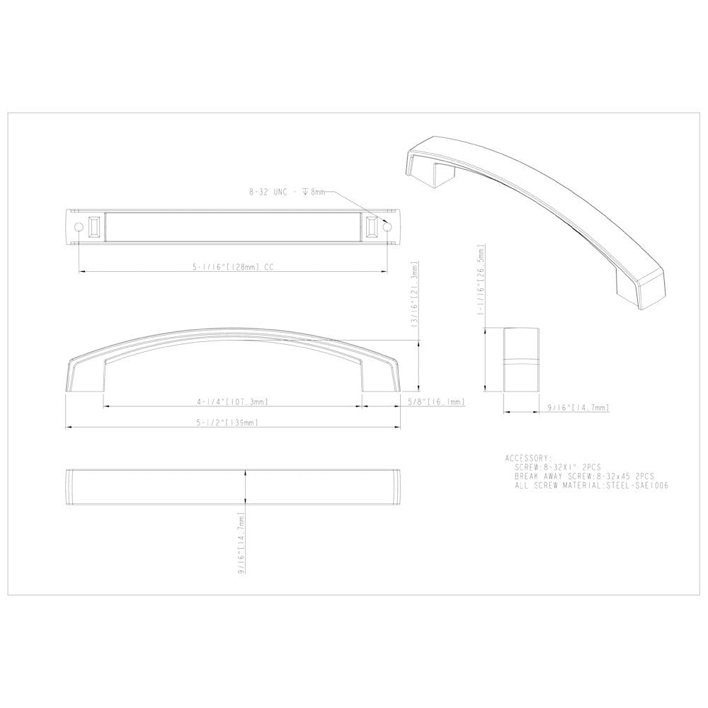 Hardware Resources 96 mm Center-to-Center Satin Nickel Merrick Cabinet Pull