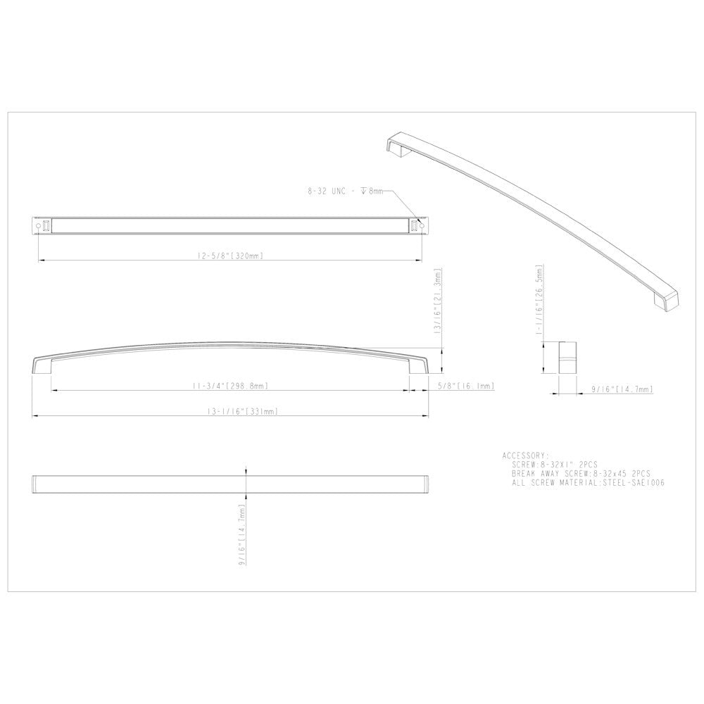 Hardware Resources 96 mm Center-to-Center Satin Nickel Merrick Cabinet Pull