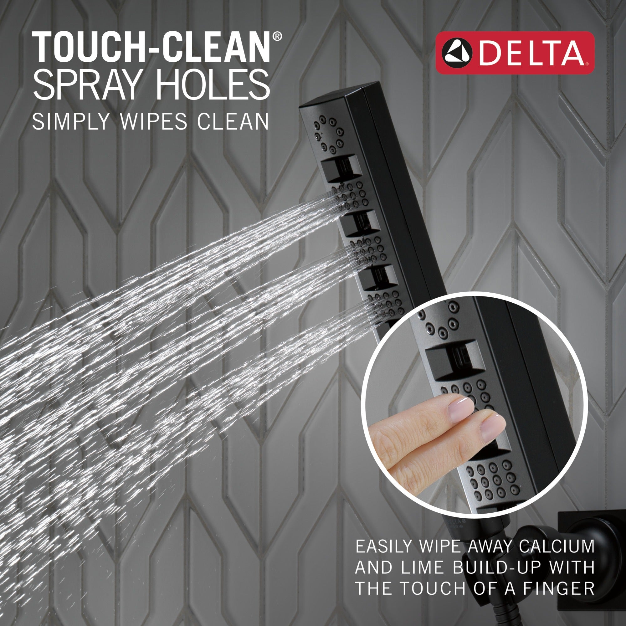 Delta Universal Showering Components H2OKinetic® 4-Setting Wall Mount Hand Shower