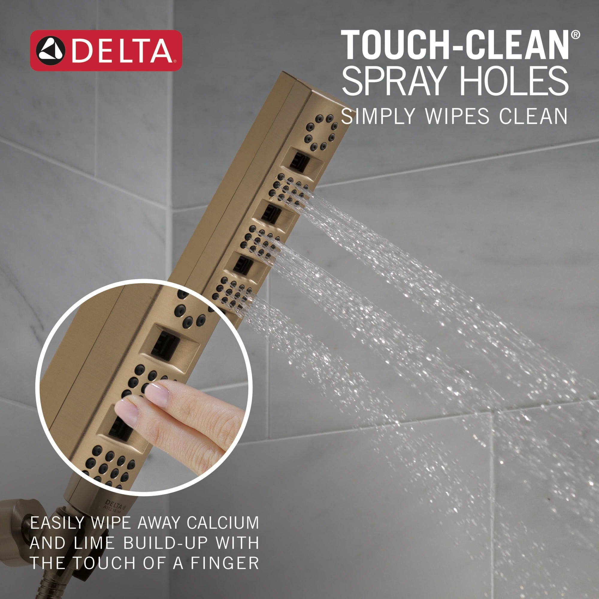 Delta Universal Showering Components H2OKinetic® 4-Setting Wall Mount Hand Shower