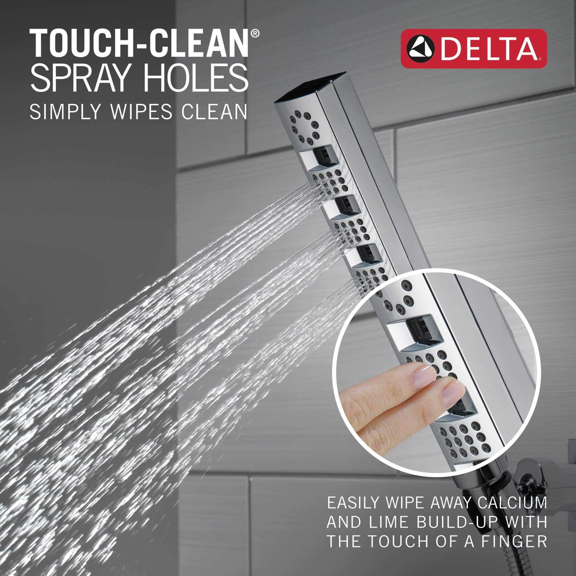 Delta Universal Showering Components H2OKinetic® 4-Setting Wall Mount Hand Shower