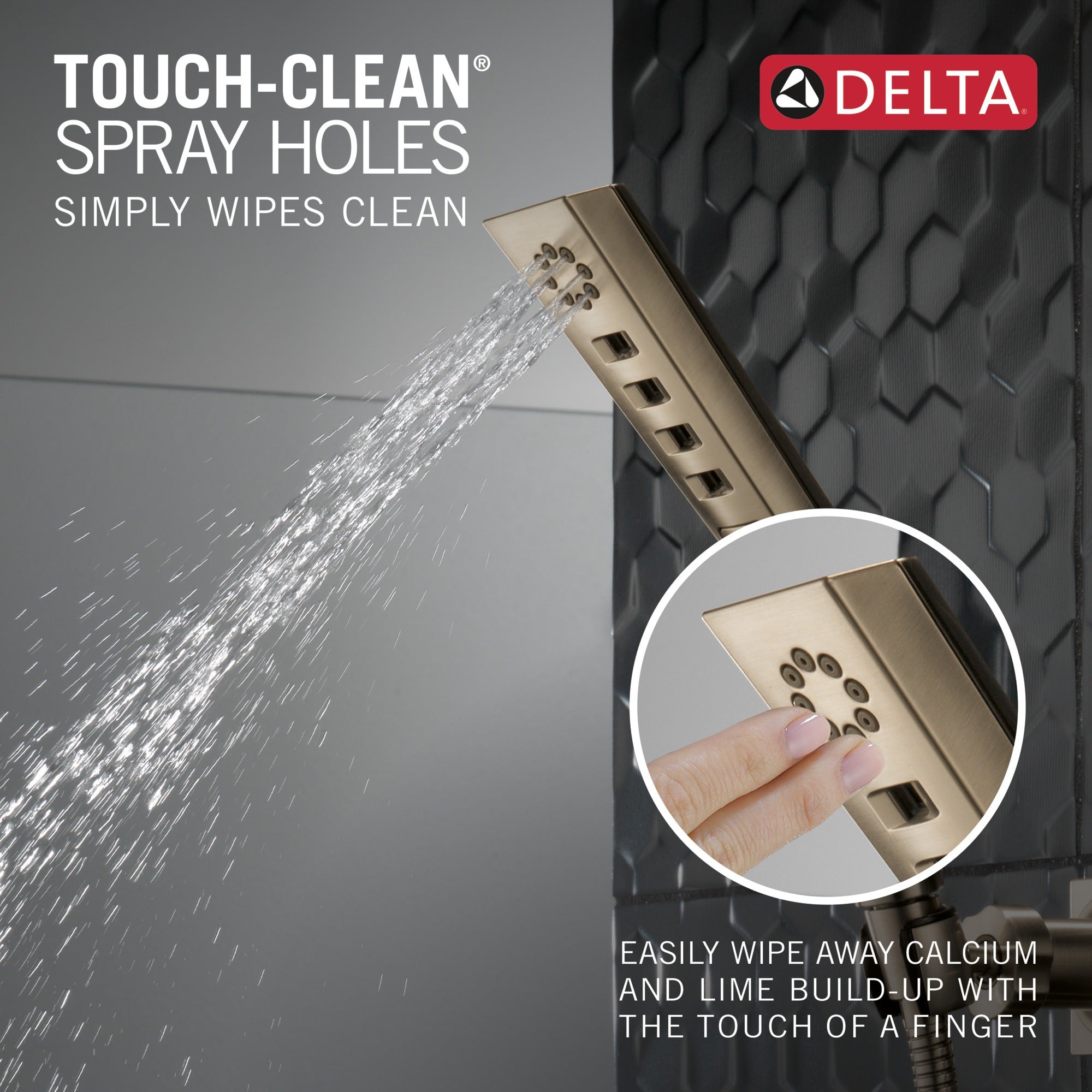 Delta Universal Showering Components H2OKinetic® 3-Setting Wall Mount Hand Shower