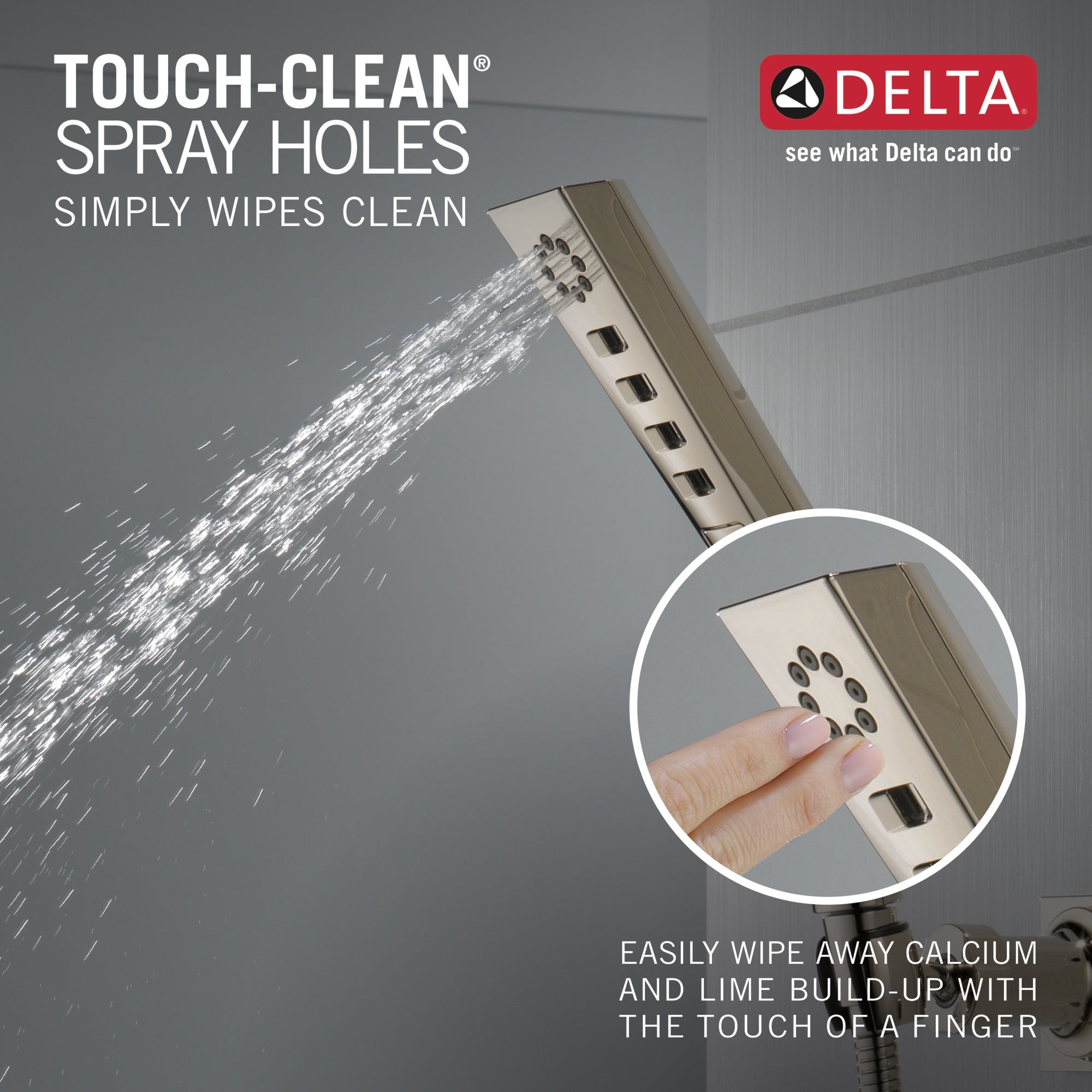 Delta Universal Showering Components H2OKinetic® 3-Setting Wall Mount Hand Shower