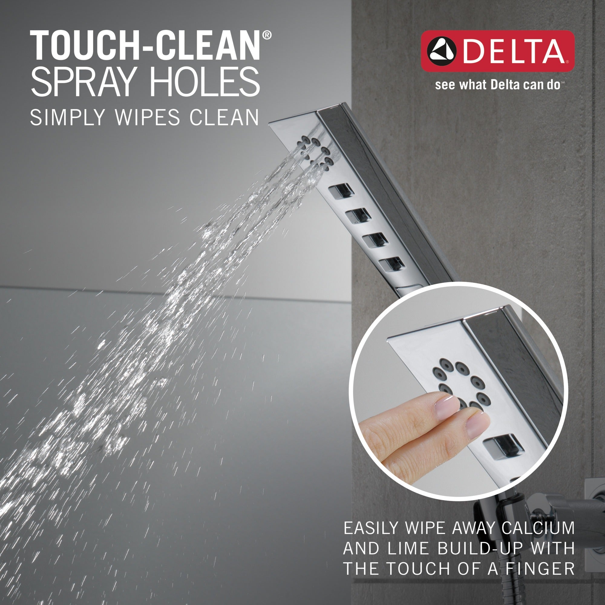 Delta Universal Showering Components H2OKinetic® 3-Setting Wall Mount Hand Shower