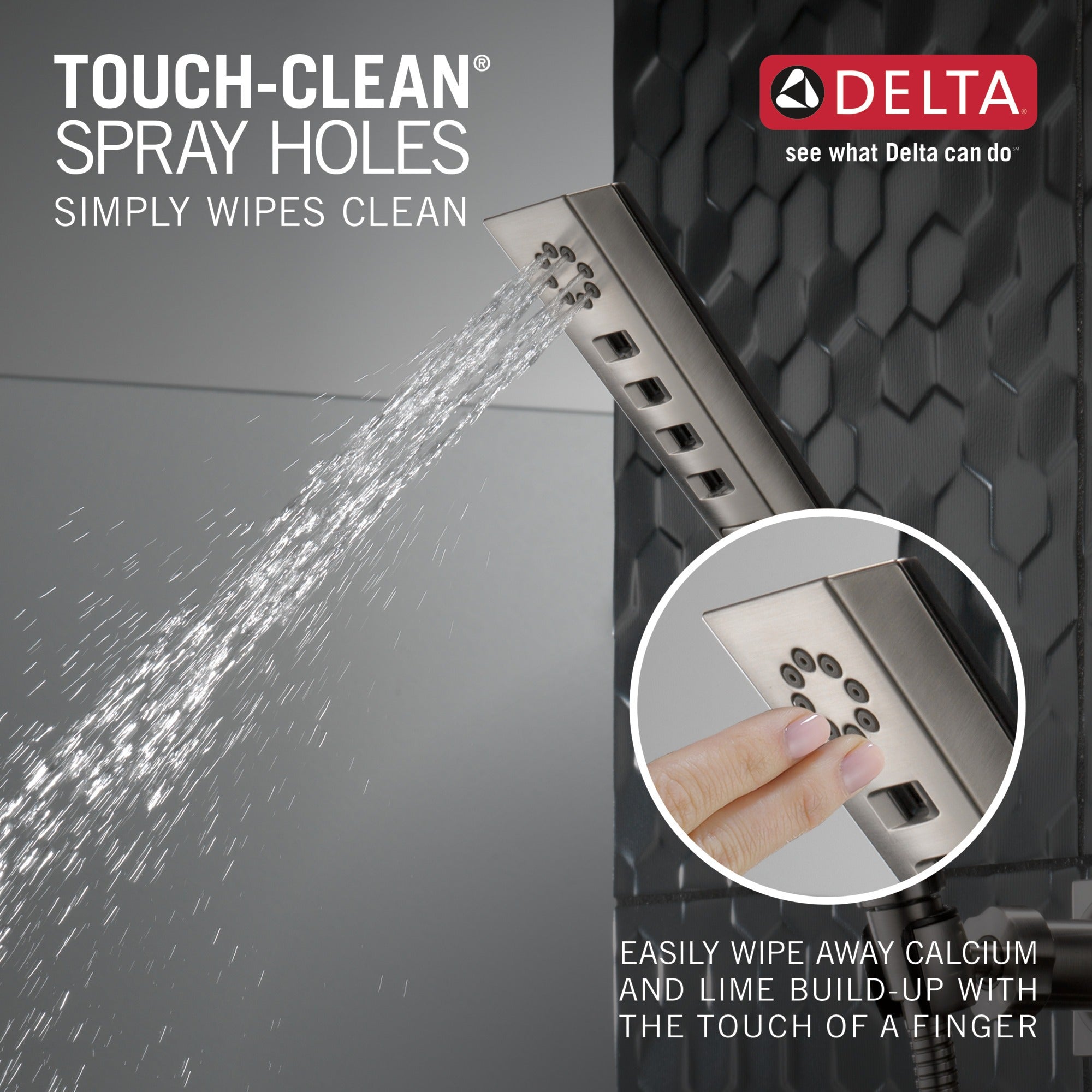 Delta Universal Showering Components H2OKinetic® 3-Setting Wall Mount Hand Shower