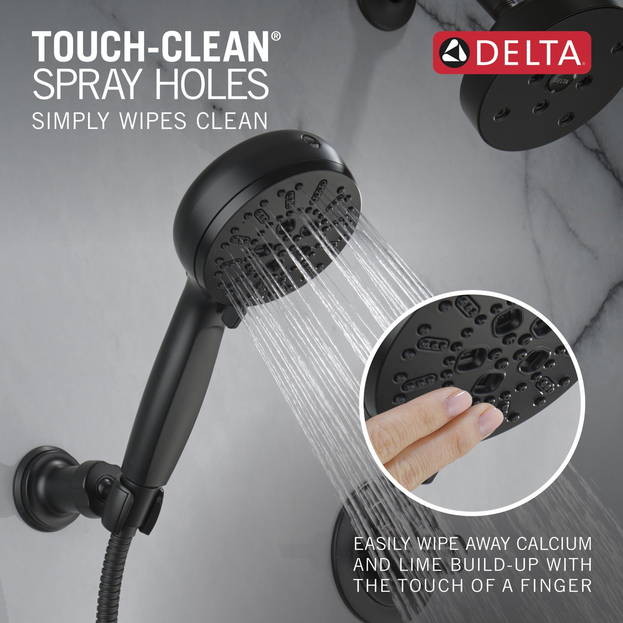 Delta Universal Showering Components 7-Setting Wall Mount Hand Shower with Cleaning Spray