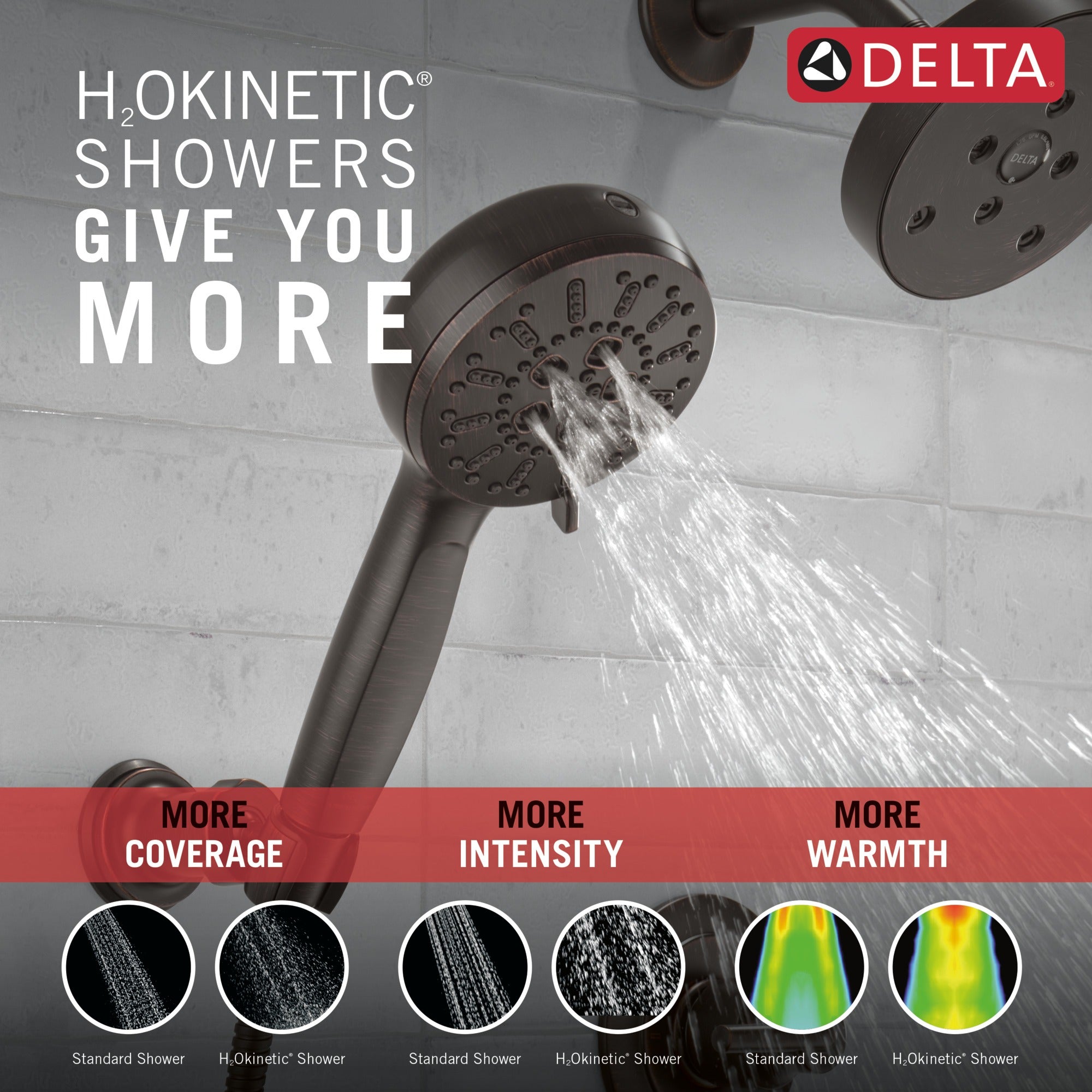 Delta Universal Showering Components 7-Setting Wall Mount Hand Shower with Cleaning Spray