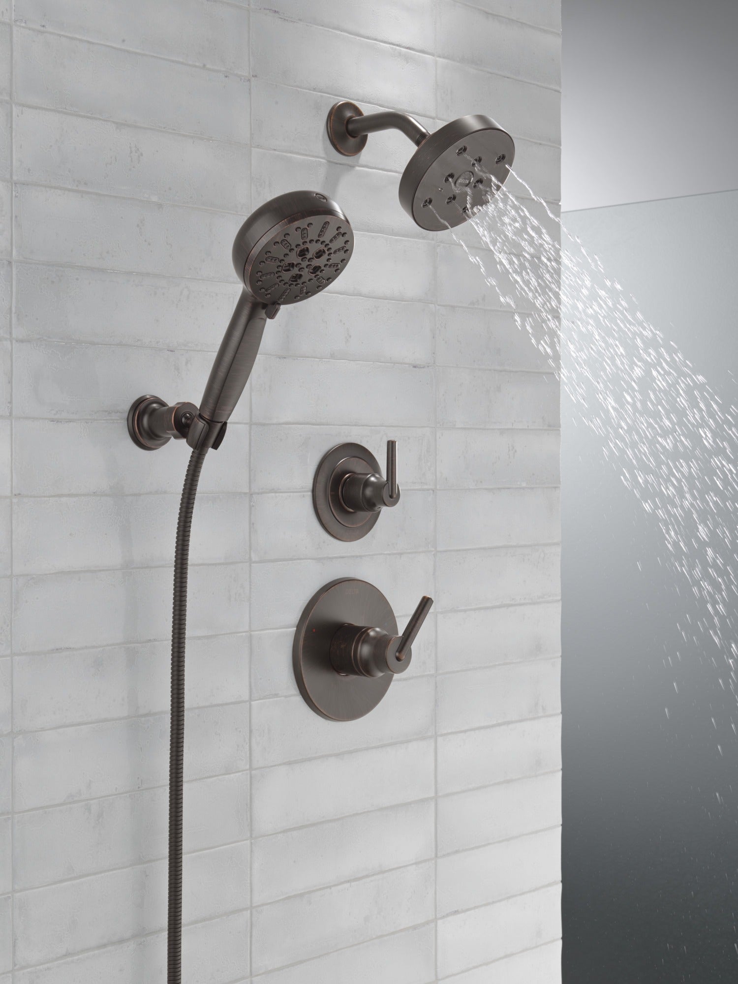 Delta Universal Showering Components 7-Setting Wall Mount Hand Shower with Cleaning Spray