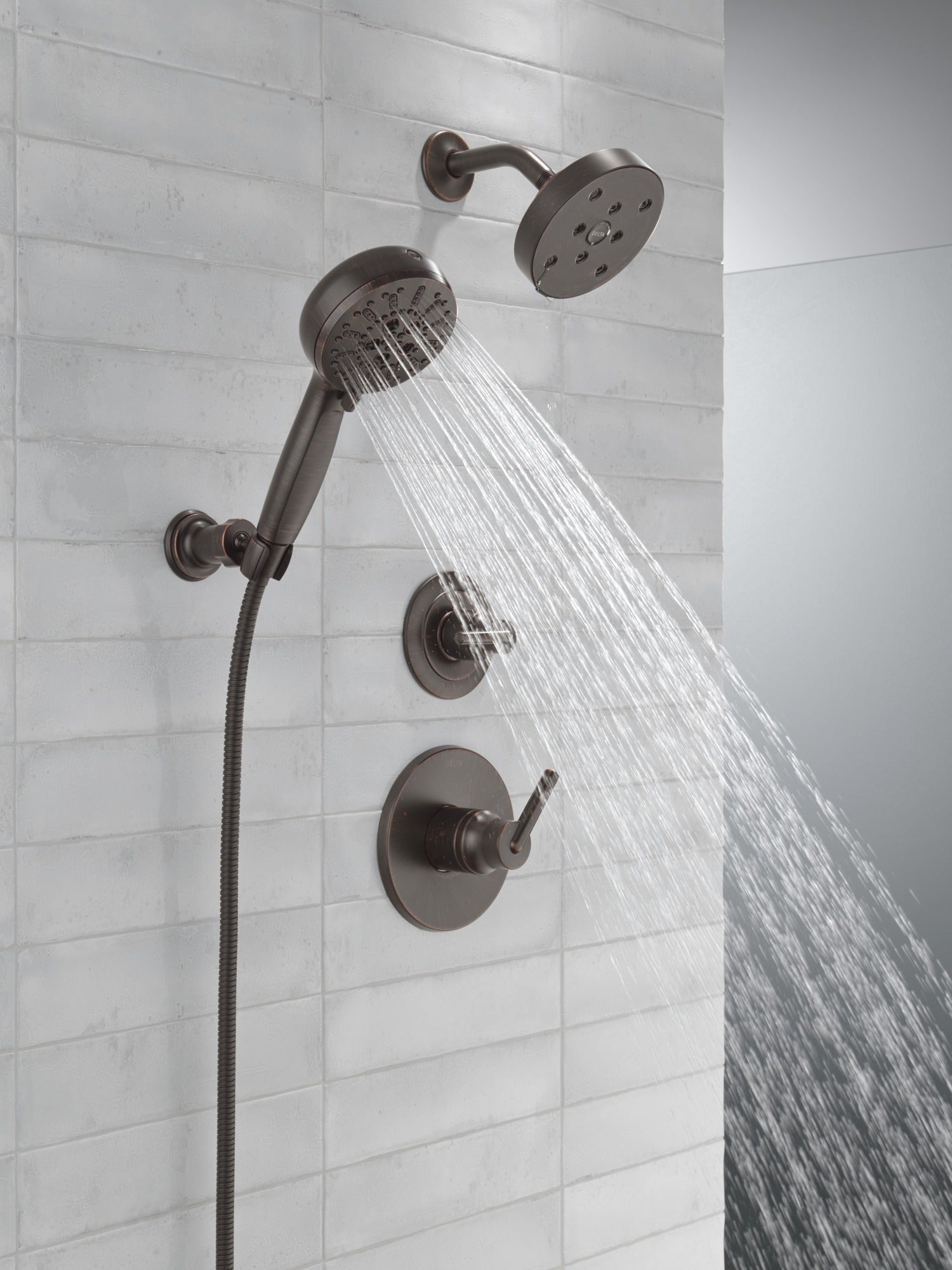 Delta Universal Showering Components 7-Setting Wall Mount Hand Shower with Cleaning Spray