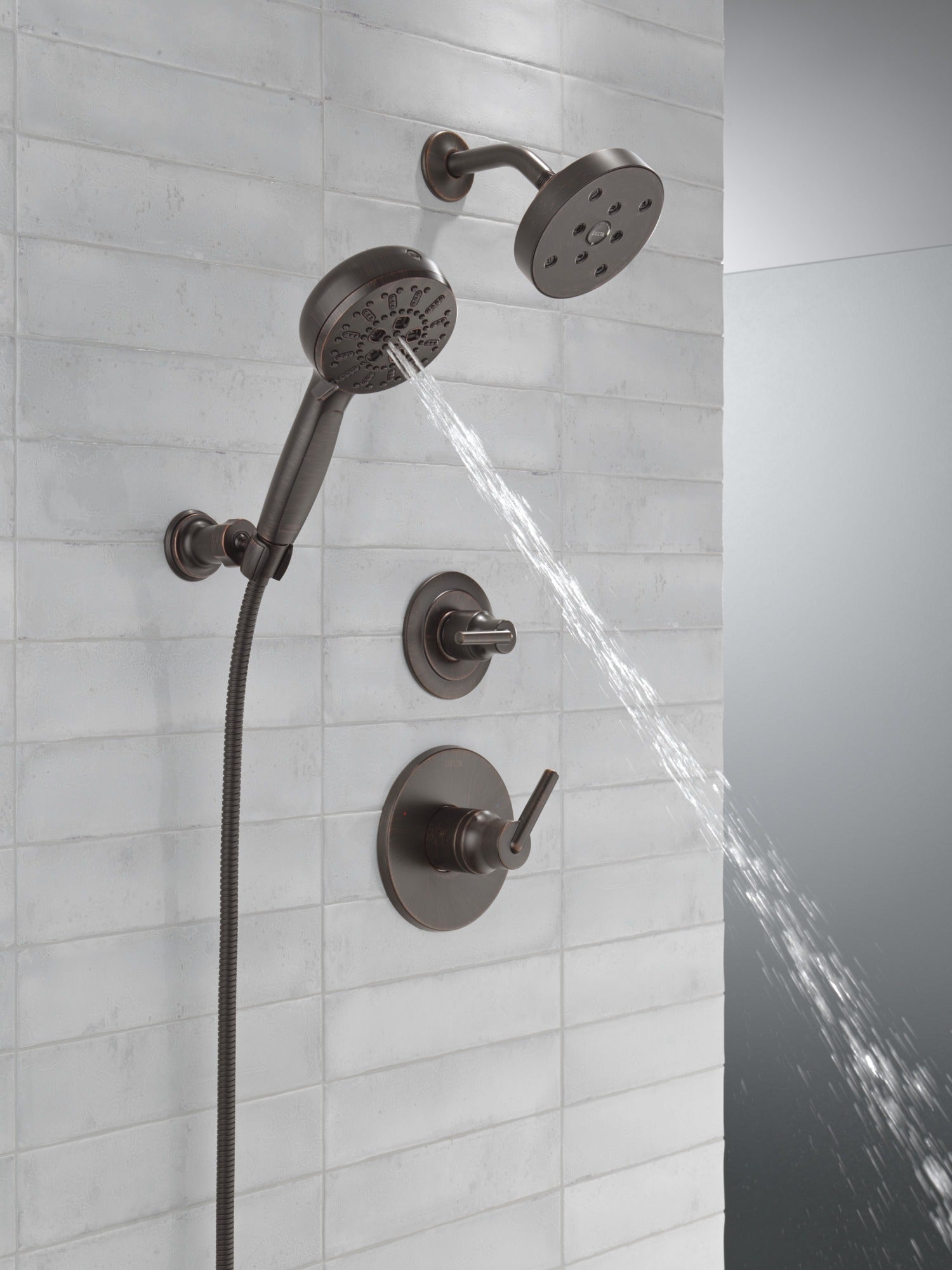 Delta Universal Showering Components 7-Setting Wall Mount Hand Shower with Cleaning Spray