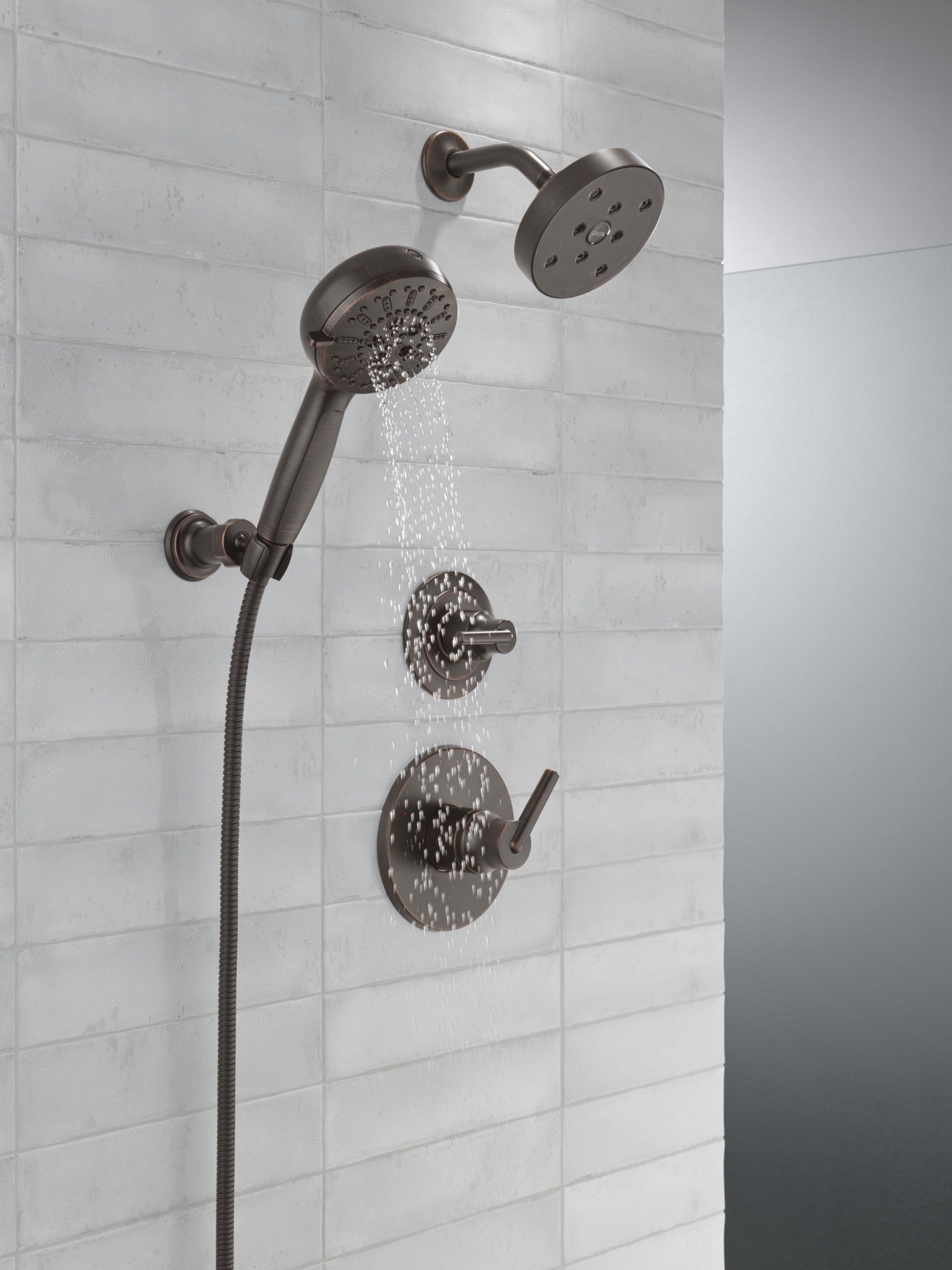 Delta Universal Showering Components 7-Setting Wall Mount Hand Shower with Cleaning Spray
