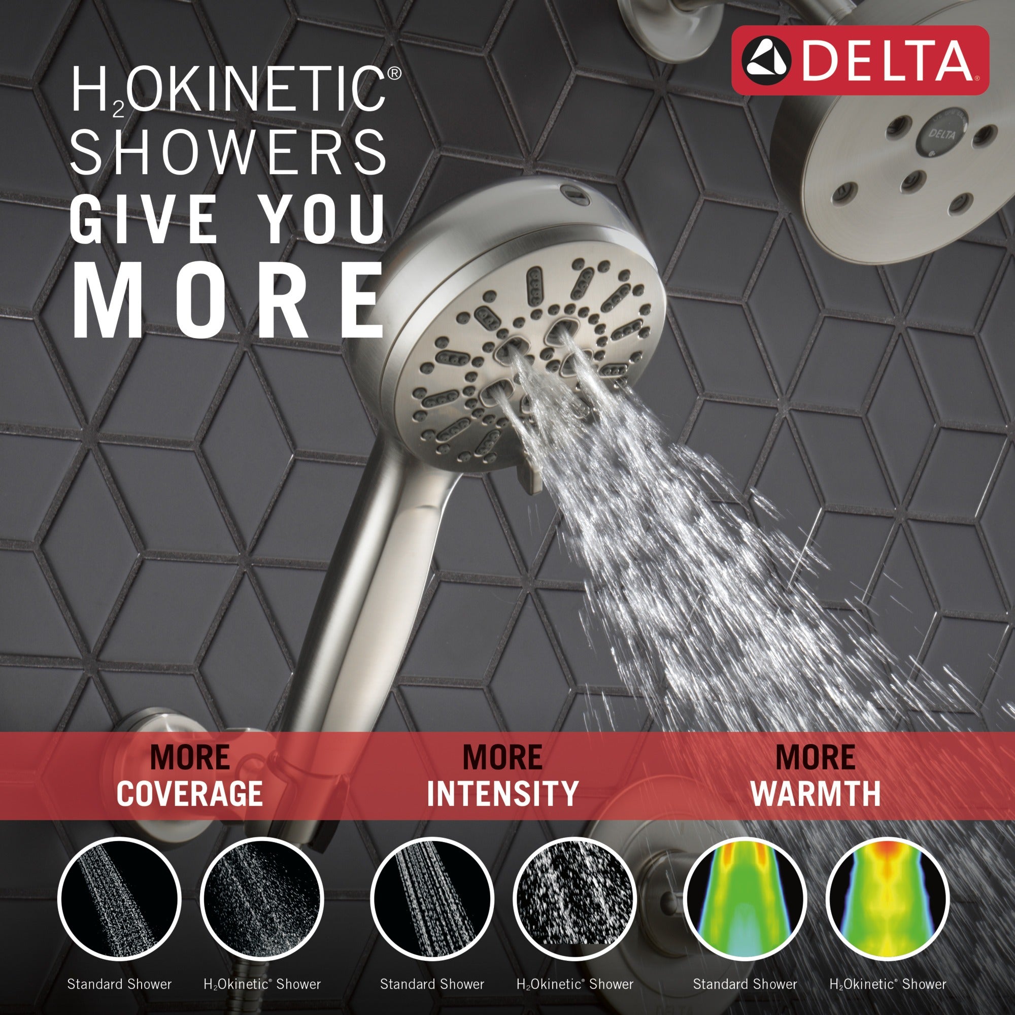 Delta Universal Showering Components 7-Setting Wall Mount Hand Shower with Cleaning Spray