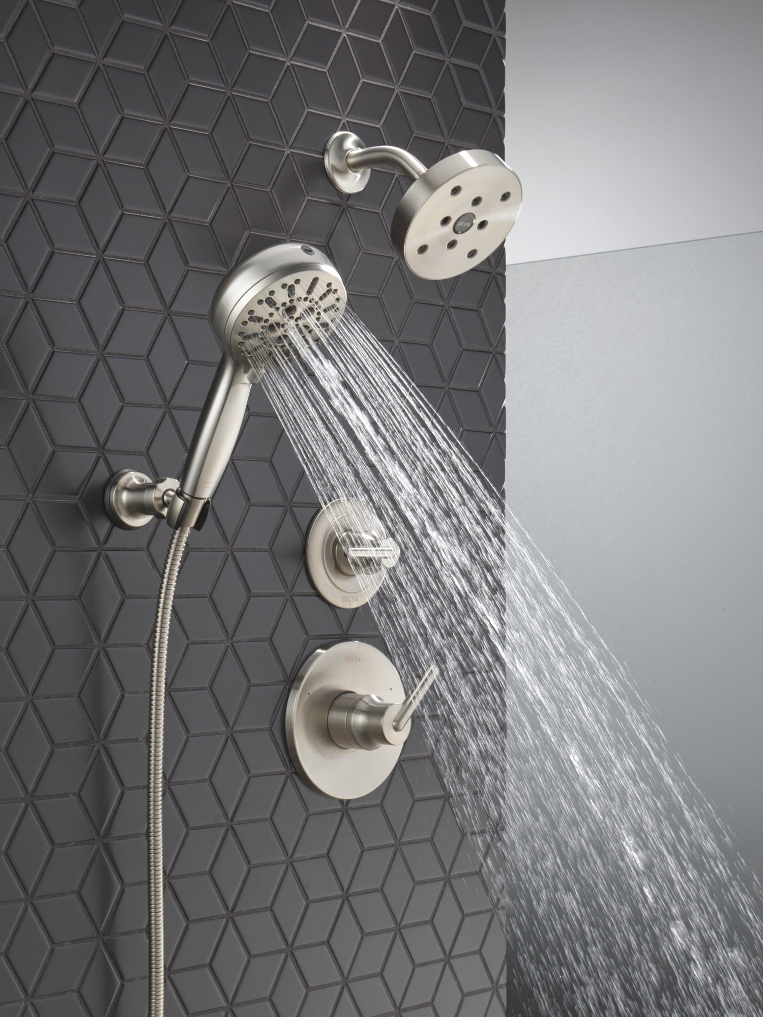 Delta Universal Showering Components 7-Setting Wall Mount Hand Shower with Cleaning Spray