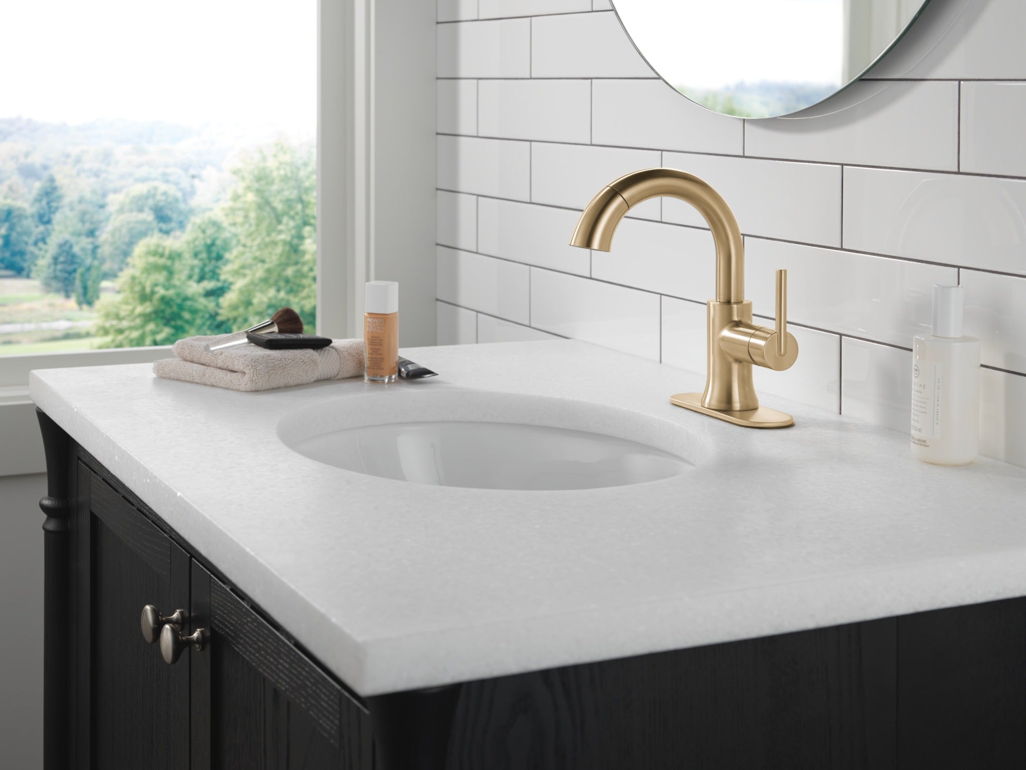 Delta Trinsic® Single Handle Pull Down Bathroom Faucet