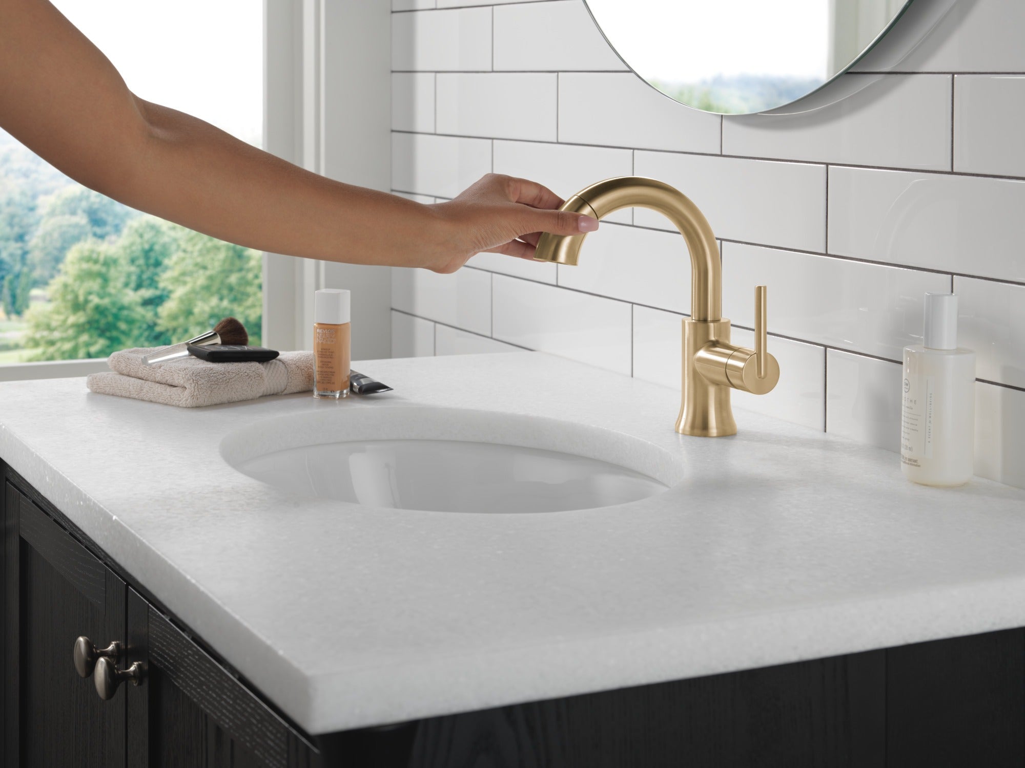 Delta Trinsic® Single Handle Pull Down Bathroom Faucet