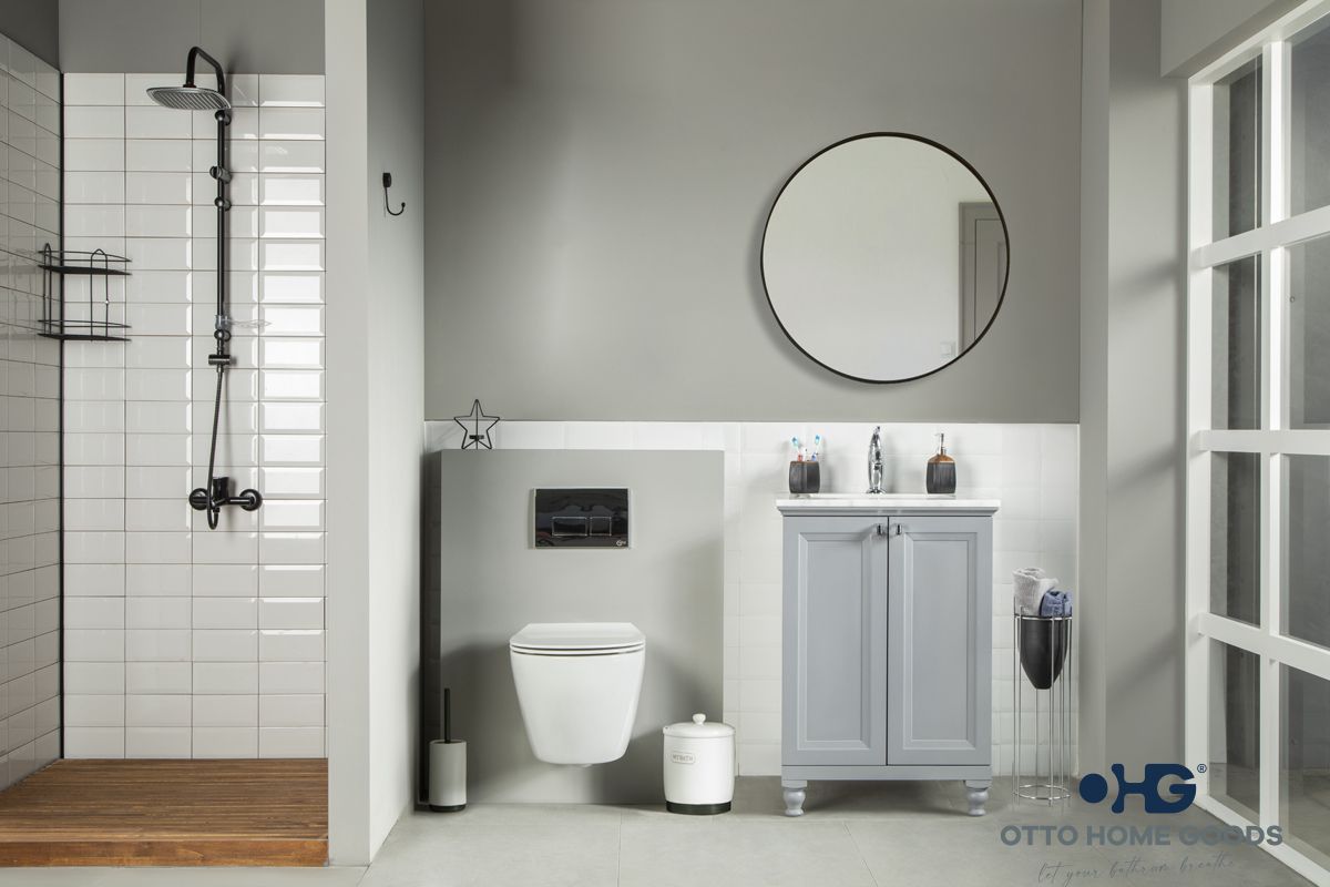 Isabel 24" Gray Bathroom Cabinet