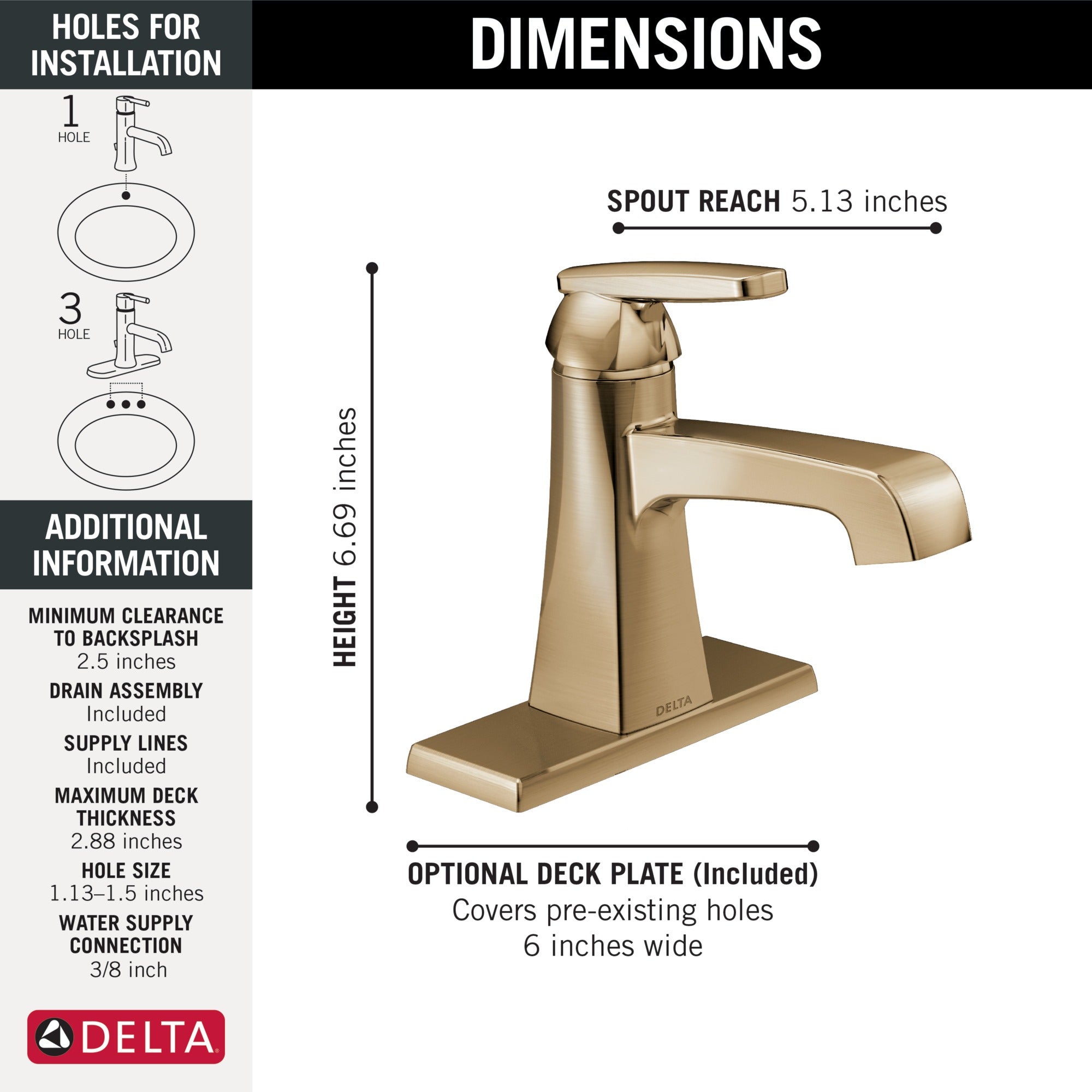Delta Ashlyn® Single Handle Bathroom Faucet
