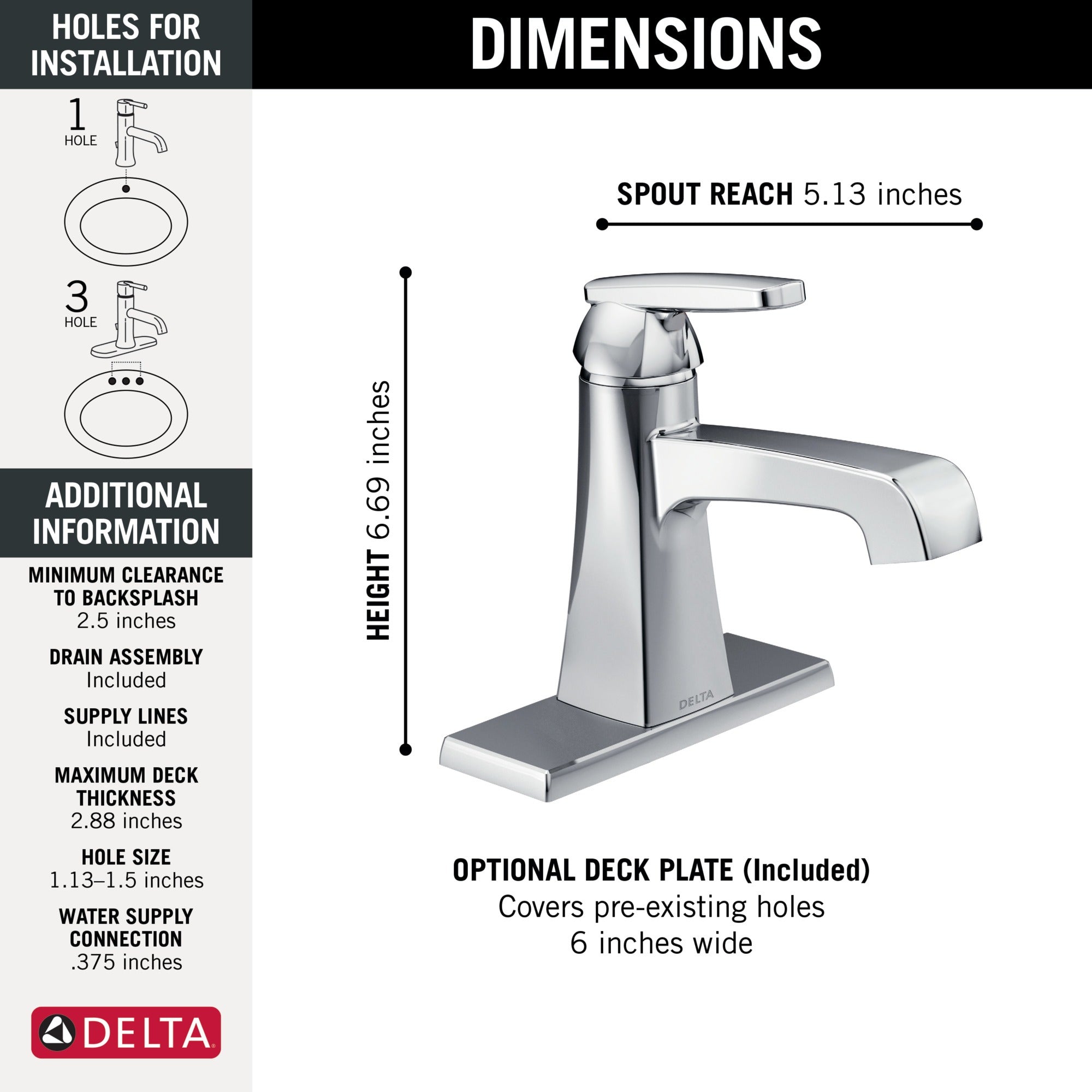 Delta Ashlyn® Single Handle Bathroom Faucet