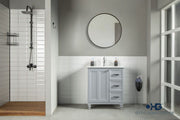 Isabel 30" Gray Bathroom Cabinet