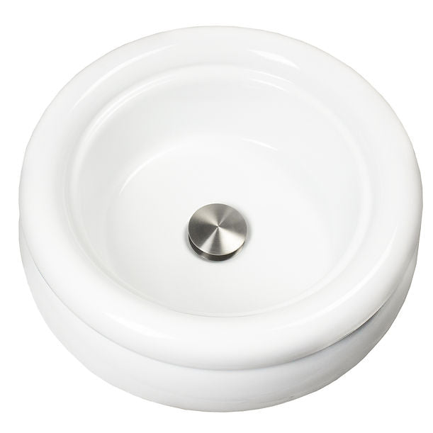 Victorian Collection Fine Fireclay 16" Round Vessel Sink