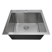 25" Pro Series Rectangle Single Bowl Dualmount Small Radius Corners Stainless Steel Kitchen Sink