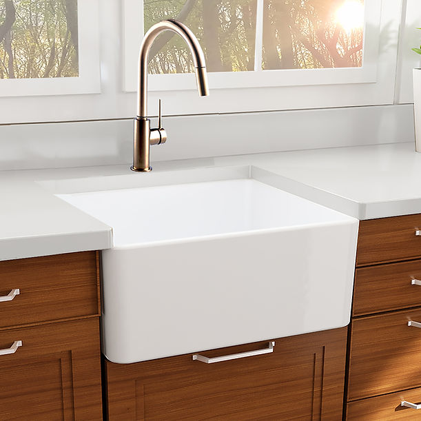 Nantucket 27" Farmhouse Fireclay Sink with Drain and Grid