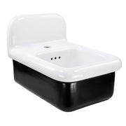 Victorian Collection White 20" Wall Mount Sink with holes for deck mounted faucets