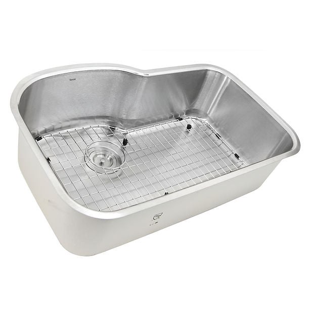 Nantucket MOBYXL-16 Single Bowl Oblong Undermount Stainless Steel Kitchen Sink, 16 Gauge