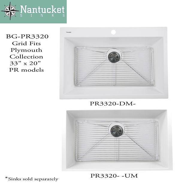 Nantucket Stainless Steel Bottom Grid BG-PR3320