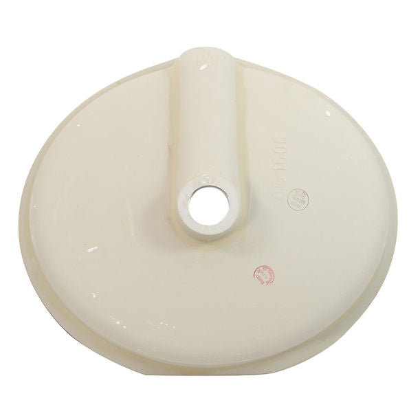 Flat Bottom Oval Undermount Sink - White - 17x 14 - Bowl depth 4.5