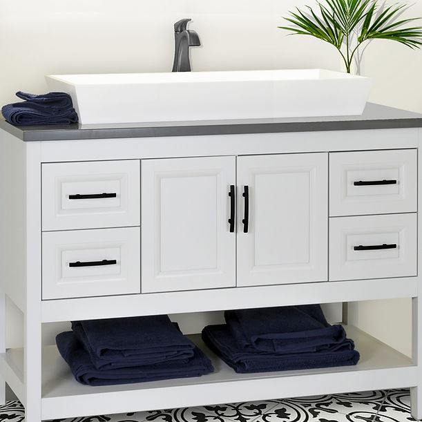 Nantucket Rectangle White Glacierstone Sink NS-GSTR36