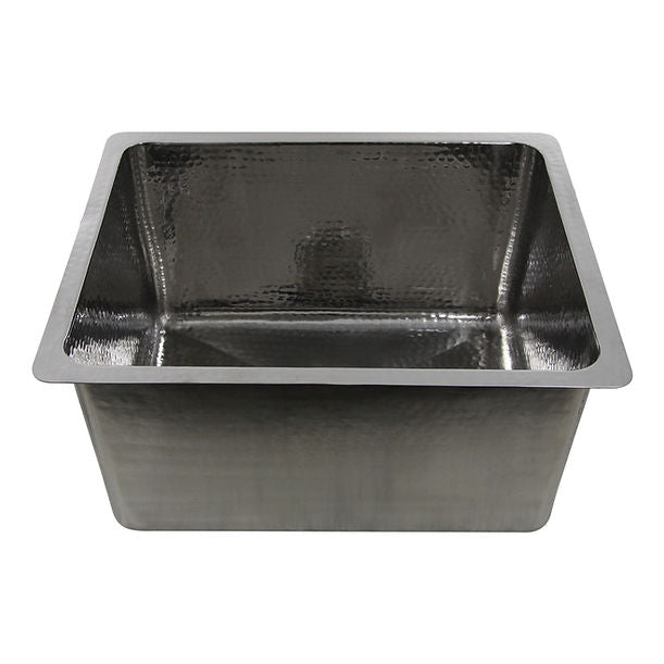 Nantucket 23" Hammered Stainless Steel Rectangle Kitchen/Laundry Sink