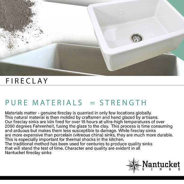 Nantucket - T-FCFS30 30" White Fireclay Farmhouse Kitchen Sink
