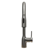 Brushed Stainless Kitchen Faucet with Arched Pull Down Design