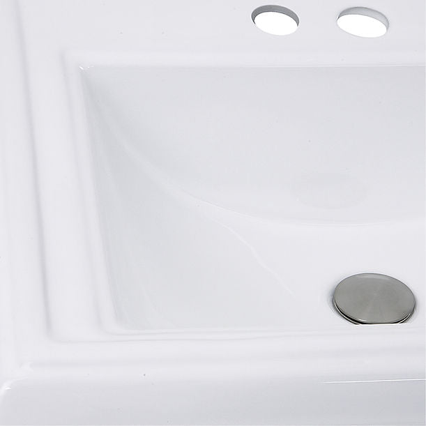 Nantucket 23" Rectangular Drop-In Ceramic Vanity Sink DI-2418-R4