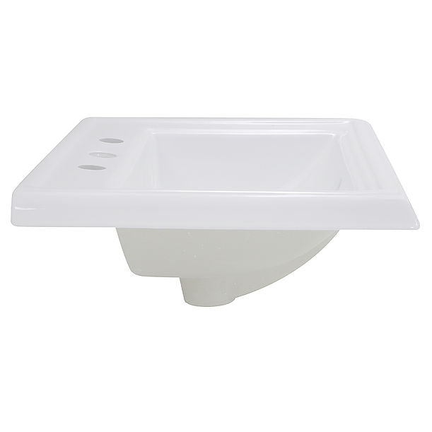 Nantucket 23" Rectangular Drop-In Ceramic Vanity Sink DI-2418-R8