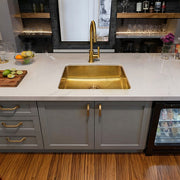Nantucket REB 20" X 14" Hammered Brass Rectangle Undermount Bar Sink