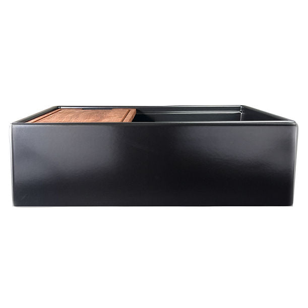 Nantucket 30" Workstation Fireclay Apron Sink Side Drain