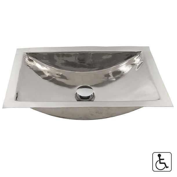 Nantucket Stainless Steel Rectangle Undermount Bathroom Sink without Overflow