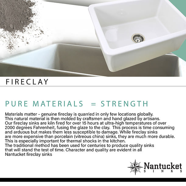 Nantucket 30" Farmhouse Fireclay Sink
