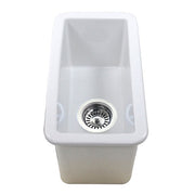 Nantucket Cape189 Single Bowl Dualmount Fireclay Bar-Prep Sink White