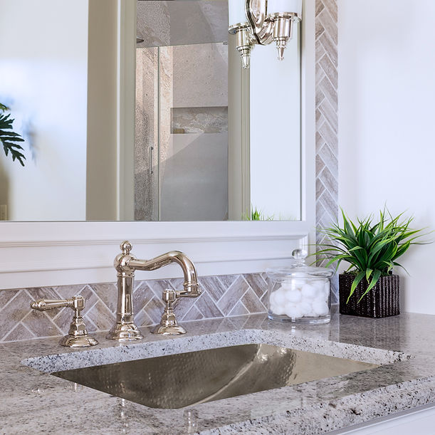 Nantucket TRS2416 Hand Hammered Stainless Steel Rectangle Undermount Bathroom Sink