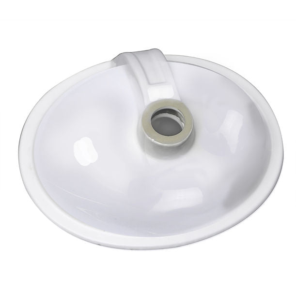 Nantucket Glazed Bottom 13" X 10" Undermount Ceramic Sink In White GB-13x10-W