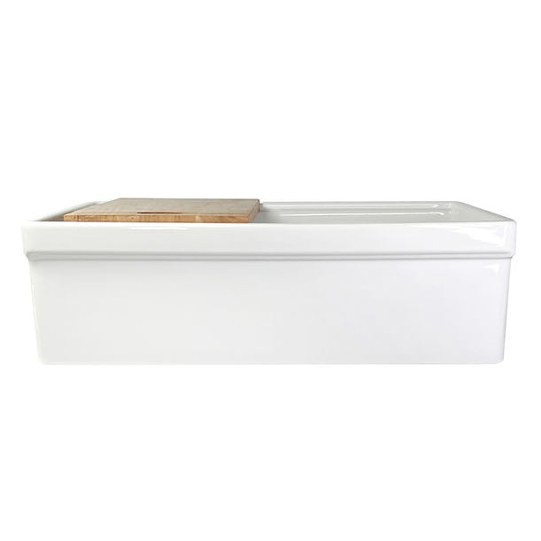 Nantucket 30" Single Bowl Workstation Fireclay Sink with Cuttingboard