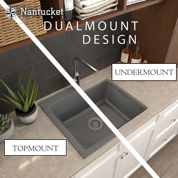 Nantucket 25"" single bowl granite composite sink